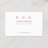 yBee *Little Flowers* Roze Daisies . modern . Visitekaartje (Achterkant)