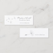 yBee *Make a Wish* Blowball Seeds . floral Mini Visitekaartje (Voorkant / Achterkant)