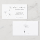 yBee *Make a Wish* Blowball Seeds . floral Visitekaartje (Voorkant / Achterkant)
