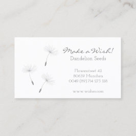 yBee *Make a Wish* Blowball Seeds . floral Visitekaartje