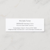 yBee *MERMAID-zwemcursus* Visschalen. Mini Visitekaartje (Achterkant)