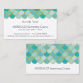 yBee *MERMAID-zwemcursus* Visschalen. Visitekaartje (Voorkant / Achterkant)