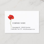 YBee *Red Poppy* Papaver rhoeas. 01 . floraal Visitekaartje (Voorkant)
