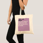 YBN: Ja, ik ben kort. Tote Bag (Voorkant (product))