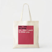 YBN: Ja, ik ben kunstenaar Tote Bag (Voorkant)