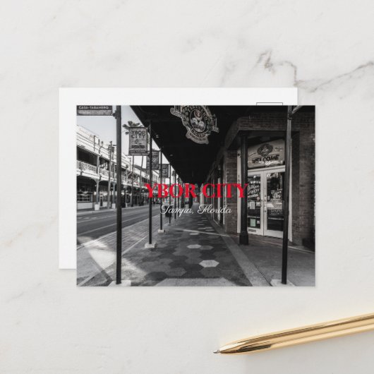 Ybor City Briefkaart (Voorkant / Achterkant in situ)