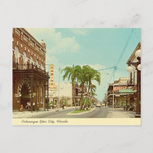 Ybor City, Florida  straatbeeld Briefkaart (Voorkant)