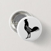 Ybor City Haan Ronde Button 3,2 Cm (Voorkant /achterkant)