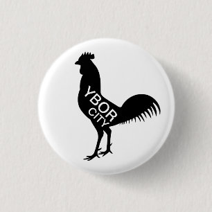 Ybor City Haan Ronde Button 3,2 Cm