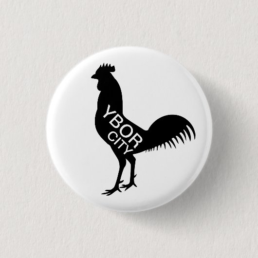 Ybor City Haan Ronde Button 3,2 Cm (Voorkant)