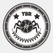 YBRclown Ronde Sticker (Voorkant)