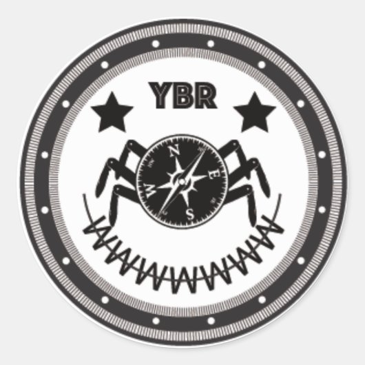 YBRclown Ronde Sticker (Voorkant)
