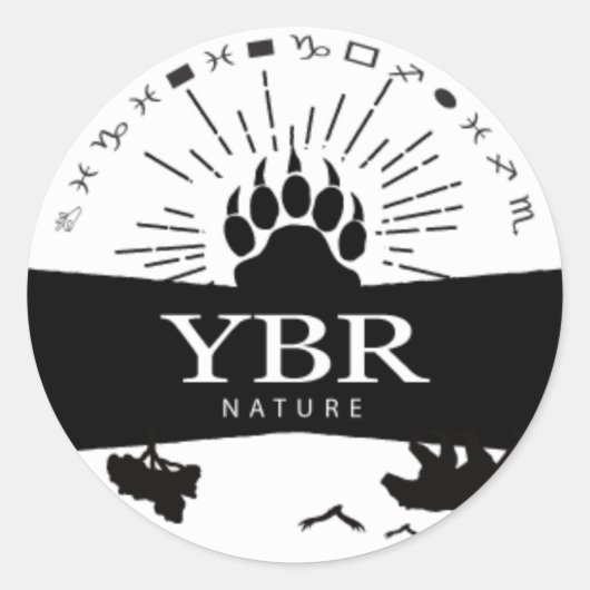 YBRnature_sticker Ronde Sticker (Voorkant)