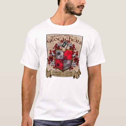 Ye Ancient Order of Geocachers t-shirt (Voorkant)
