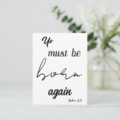 Ye moet opnieuw Christelijk worden geboren. Briefkaart (Staand voorkant)