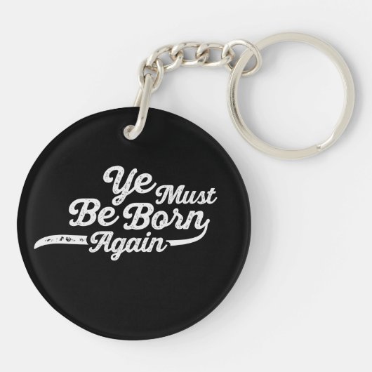 Ye moet opnieuw worden geboren sleutelhanger (Achterkant)