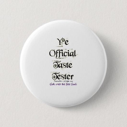Ye Official Taste Tester Ronde Button 5,7 Cm (Voorkant)