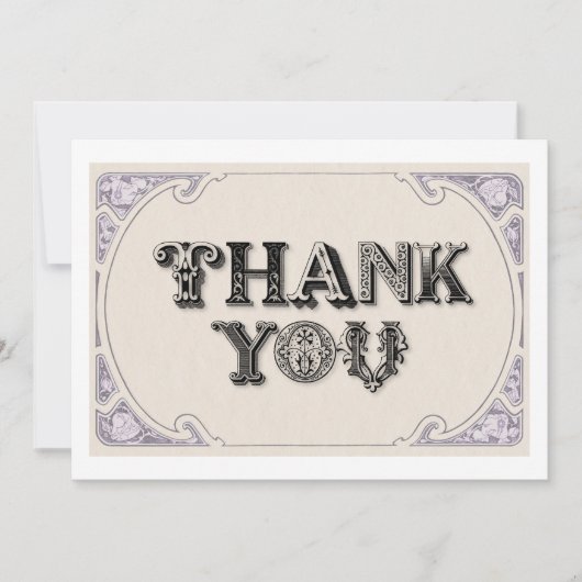 YE OLD FONT BEDANKKAART (Voorkant)