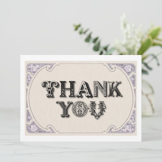 YE OLD FONT BEDANKKAART (Staand voorkant)