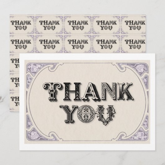 YE OLD FONT BEDANKKAART (Voorkant / Achterkant)