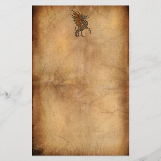 Ye Old Medieval Dragon Design Briefpapier (Voorkant)