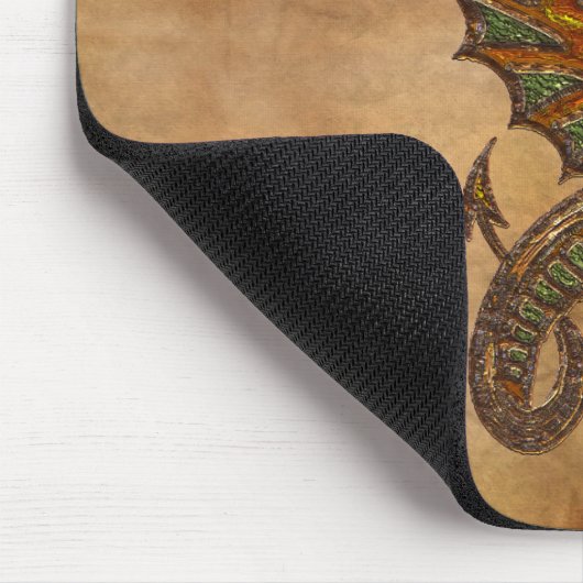 Ye Old Medieval Dragon Design Muismat (Hoek)