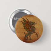 Ye Old Medieval Dragon Design Ronde Button 5,7 Cm (Voorkant /achterkant)