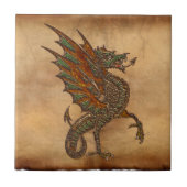 Ye Old Medieval Dragon Design Tegeltje (Voorkant)