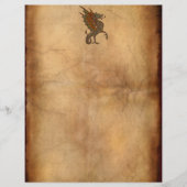 Ye Old Medieval Dragon Design Writing Paper (Voorkant)