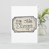 Ye Old Shoppe Sign Kaart (Staand voorkant)