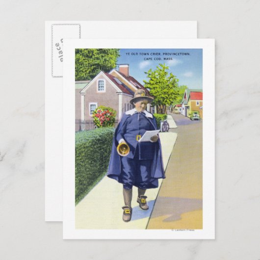 Ye Old Town Crier Ringing Bell Briefkaart (Voorkant / Achterkant)