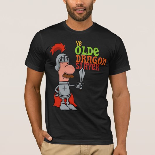 Ye Olde Dragon Slayer Mannen T-shirt (Voorkant)
