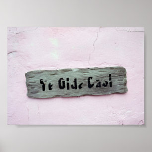 Ye Olde Jail Sign, Green Turtle Cay, Bahama's Poster