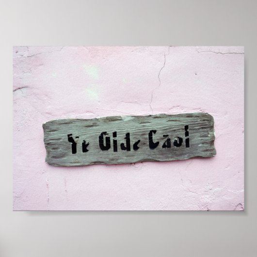 Ye Olde Jail Sign, Green Turtle Cay, Bahama's Poster (Voorkant)