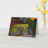 Ye Olde Meade Haus Wenskaart Kaart (Gele Bloem)