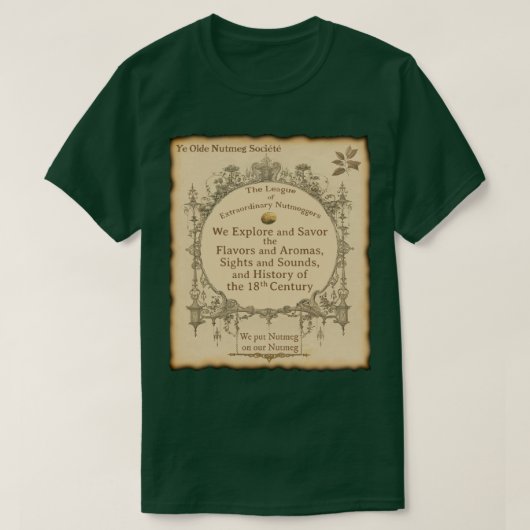 Ye Olde Nutmegger Verbrande Randen T-Shirt (Design voorkant)