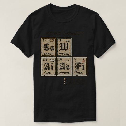 Ye Olde Periodic Table T-shirt (Design voorkant)