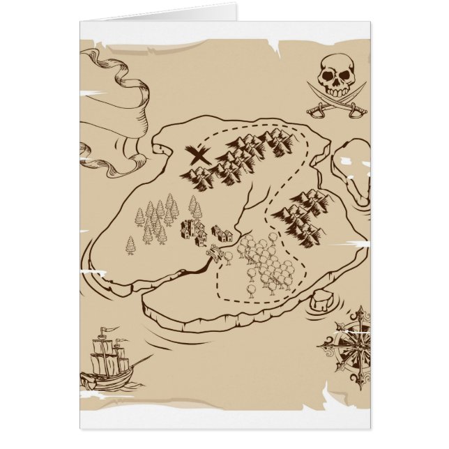 Ye Olde Pirate Treasure Map (Voorkant)
