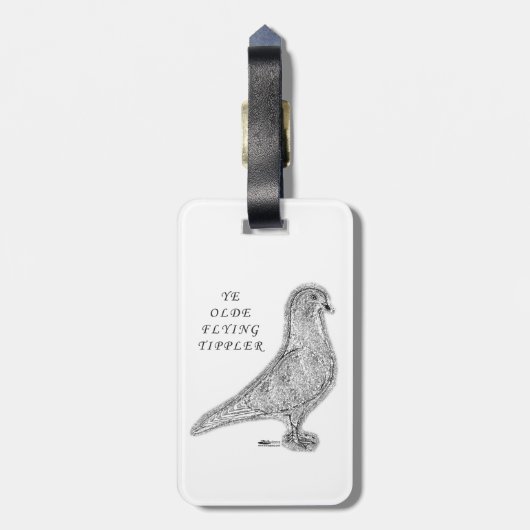 Ye Olde Tippler Pigeon Bagagelabel (Achterkant verticaal)
