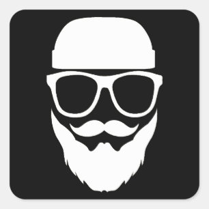 Ye Ole Hipster Vierkante Sticker
