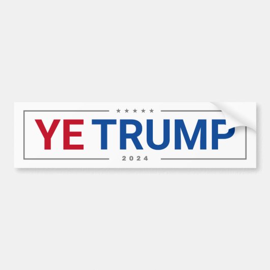Ye Trump 2024 Funny USA Elections Bumpersticker (Voorkant)