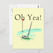 Yea Golf T-shirts en Gifts Briefkaart (Voorkant / Achterkant)