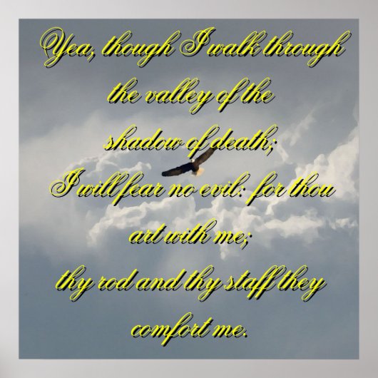 Yea hoewel ik door de vallei van de Death Post loo Poster (Voorkant)