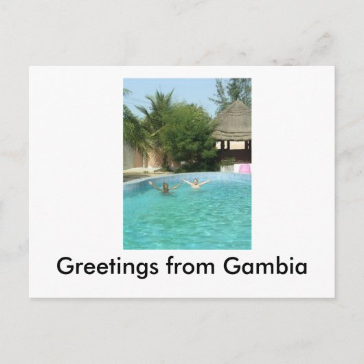 Yeaaah, Groeten uit Gambia Briefkaart (Voorkant)