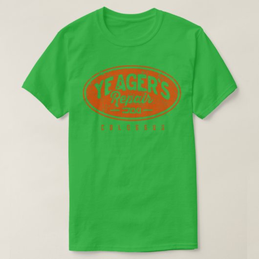 Yeagers Reparatie Shop T-shirt (Design voorkant)