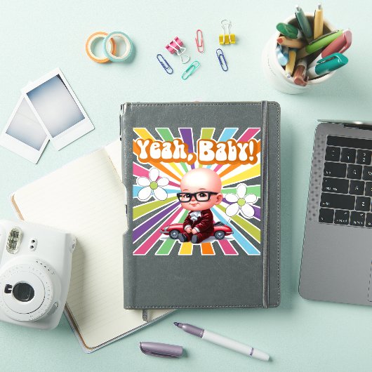 Yeah Baby Retro  Sticker (iPad Cover)