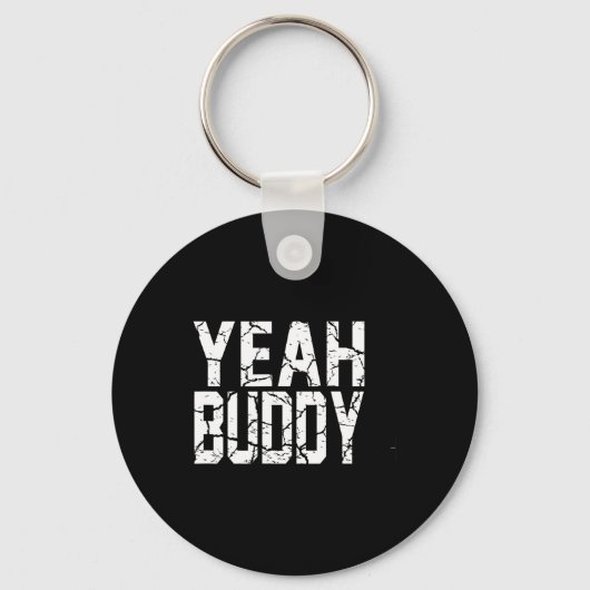 Yeah Buddy Light Weight Bodybuilder Bodybuilding W Sleutelhanger (Voorkant)