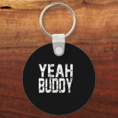 Yeah Buddy Light Weight Bodybuilder Bodybuilding W Sleutelhanger (Voorkant)