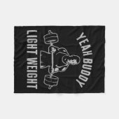 Yeah Buddy Light Weight Bodybuilding Gym Weightlif Fleece Deken (Voorkant (Horizontaal))