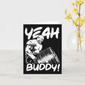 Yeah Buddy - Ronnie Coleman T-bar Row - Gym Motiva Kaart (Gele Bloem)
